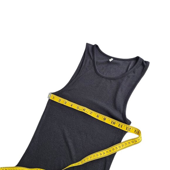 Alphalete Womens Ribbed Stretch Scoop Neck Tank Top, Basic, Size M - Picture 4 of 7